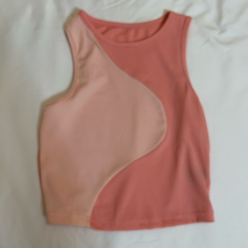 shein swirled pink crop top